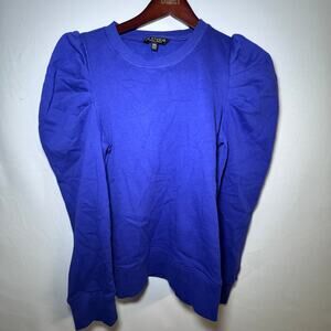 RM Studio x Rebecca Minkoff Puff Sleeve Sweatshirt Blue XS